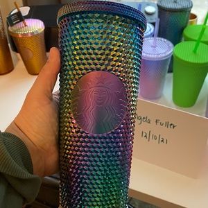 Oil Slick Starbucks Studded Tumbler